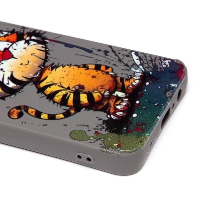 Чехол-накладка для Samsung Galaxy A12 (тигр) (серый) - SC335