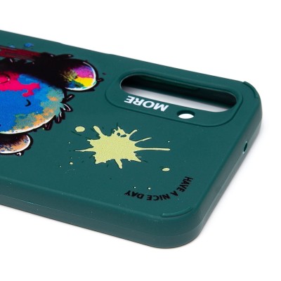 Чехол-накладка для Samsung Galaxy A14 4G (медведь) (темно-зеленый) - SC335 Чехол-накладка для Samsung Galaxy A14 4G (медведь) (темно-зеленый) - SC335