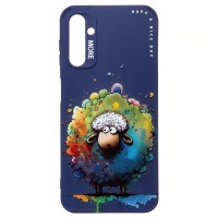 Чехол-накладка для Samsung Galaxy A14 4G (овечка) (темно-синий) - SC335