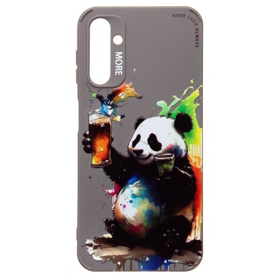 Чехол-накладка для Samsung Galaxy A14 4G (панда) (серый) - SC335