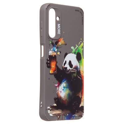 Чехол-накладка для Samsung Galaxy A14 4G (панда) (серый) - SC335