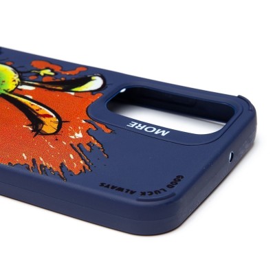 Чехол-накладка для Samsung Galaxy A15 5G (заяц) (темно-синий) - SC335