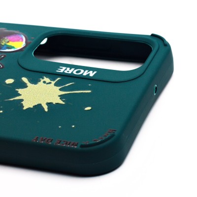 Чехол-накладка для Samsung Galaxy A15 5G (медведь) (темно-зеленый) - SC335