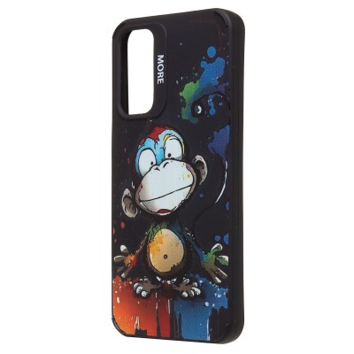 Чехол-накладка для Samsung Galaxy A15 5G (обезьяна) (черный) - SC335