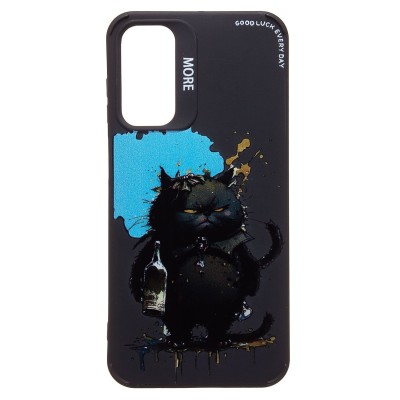 Чехол-накладка для Samsung Galaxy A15 5G (черный кот) (черный) - SC335 Чехол-накладка для Samsung Galaxy A15 5G (черный кот) (черный) - SC335