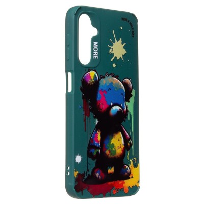 Чехол-накладка для Samsung Galaxy A24 4G (медведь) (темно-зеленый) - SC335