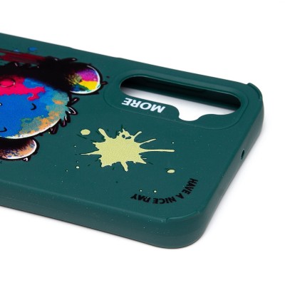 Чехол-накладка для Samsung Galaxy A24 4G (медведь) (темно-зеленый) - SC335