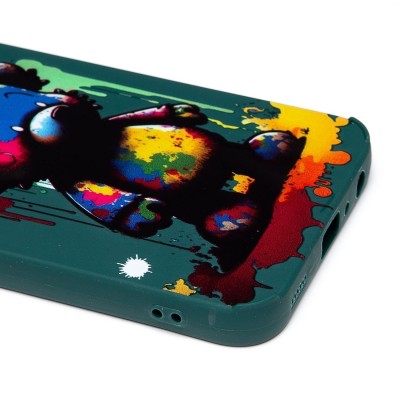 Чехол-накладка для Samsung Galaxy A24 4G (медведь) (темно-зеленый) - SC335