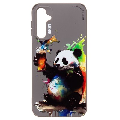 Чехол-накладка для Samsung Galaxy A24 4G (панда) (серый) - SC335