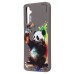 Чехол-накладка для Samsung Galaxy A24 4G (панда) (серый) - SC335