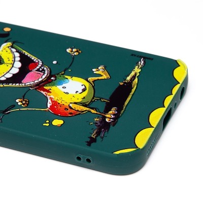 Чехол-накладка для Samsung Galaxy A24 4G (собака) (темно-зеленый) - SC335