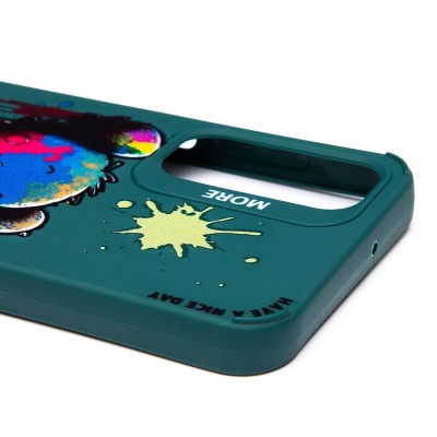 Чехол-накладка для Samsung Galaxy A25 (медведь) (темно-зеленый) - SC335