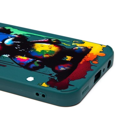 Чехол-накладка для Samsung Galaxy A25 (медведь) (темно-зеленый) - SC335