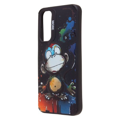 Чехол-накладка для Samsung Galaxy A25 (обезьяна) (черный) - SC335