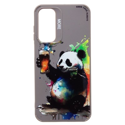 Чехол-накладка для Samsung Galaxy A25 (панда) (серый) - SC335