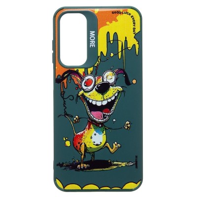 Чехол-накладка для Samsung Galaxy A25 (собака) (темно-зеленый) - SC335