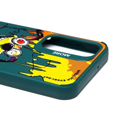 Чехол-накладка для Samsung Galaxy A25 (собака) (темно-зеленый) - SC335