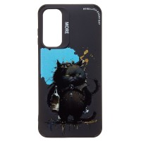 Чехол-накладка для Samsung Galaxy A25 (черный кот) (черный) - SC335