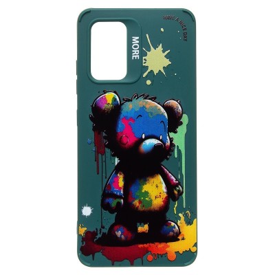 Чехол-накладка для Samsung Galaxy A32 4G (медведь) (темно-зеленый) - SC335 Чехол-накладка для Samsung Galaxy A32 4G (медведь) (темно-зеленый) - SC335