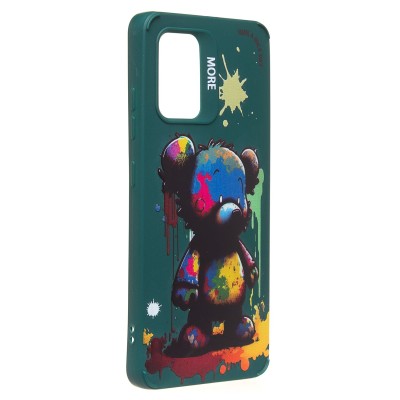 Чехол-накладка для Samsung Galaxy A32 4G (медведь) (темно-зеленый) - SC335