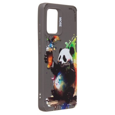 Чехол-накладка для Samsung Galaxy A32 4G (панда) (серый) - SC335