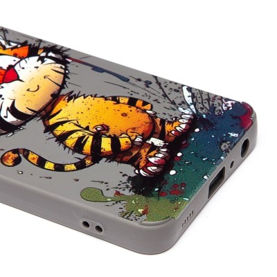 Чехол-накладка для Samsung Galaxy A32 4G (тигр) (серый) - SC335