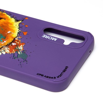 Чехол-накладка для Samsung Galaxy A34 (кот) (фиолетовый) - SC335