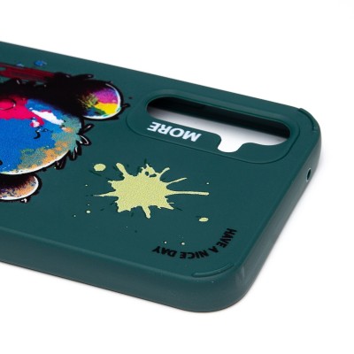 Чехол-накладка для Samsung Galaxy A34 (медведь) (темно-зеленый) - SC335