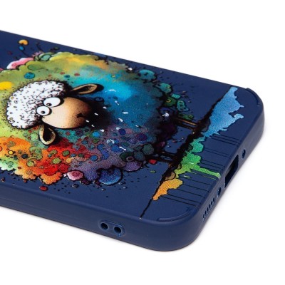 Чехол-накладка для Samsung Galaxy A34 (овечка) (темно-синий) - SC335