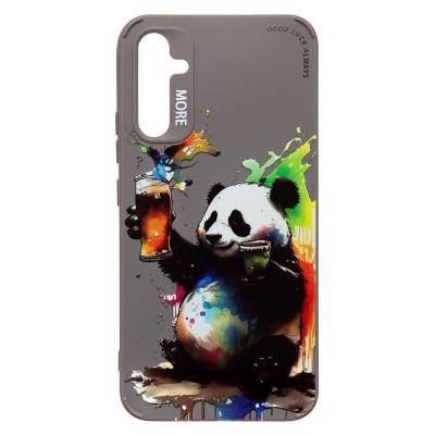 Чехол-накладка для Samsung Galaxy A34 (панда) (серый) - SC335