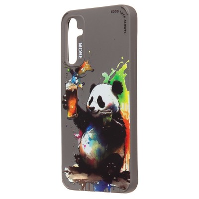 Чехол-накладка для Samsung Galaxy A34 (панда) (серый) - SC335
