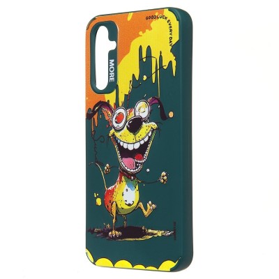 Чехол-накладка для Samsung Galaxy A34 (собака) (темно-зеленый) - SC335