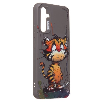 Чехол-накладка для Samsung Galaxy A34 (тигр) (серый) - SC335