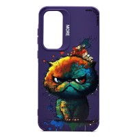 Чехол-накладка для Samsung Galaxy A35 (кот) (фиолетовый) - SC335