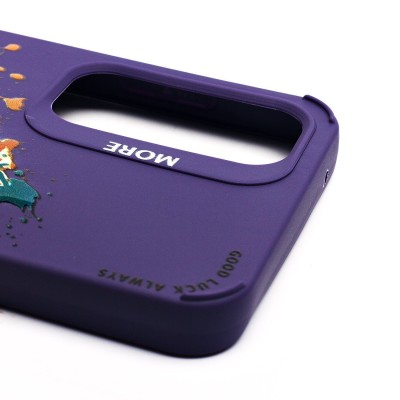 Чехол-накладка для Samsung Galaxy A35 (кот) (фиолетовый) - SC335