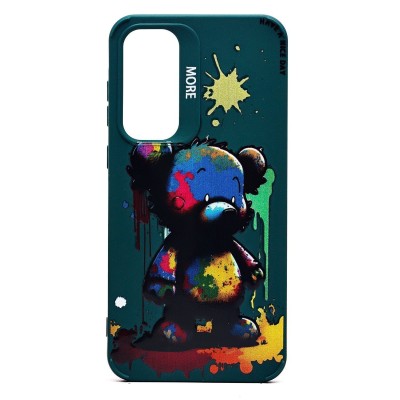 Чехол-накладка для Samsung Galaxy A35 (медведь) (темно-зеленый) - SC335 Чехол-накладка для Samsung Galaxy A35 (медведь) (темно-зеленый) - SC335
