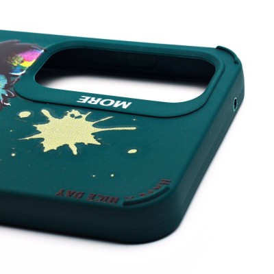 Чехол-накладка для Samsung Galaxy A35 (медведь) (темно-зеленый) - SC335