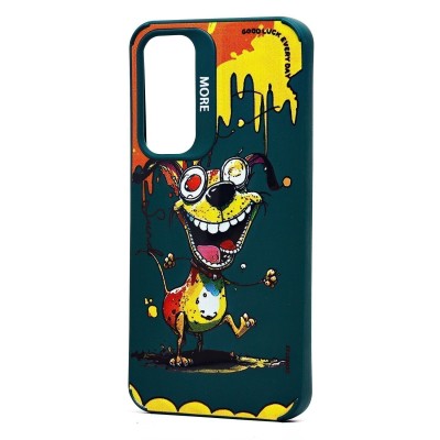 Чехол-накладка для Samsung Galaxy A35 (собака) (темно-зеленый) - SC335