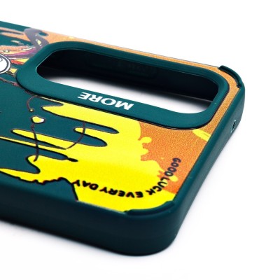 Чехол-накладка для Samsung Galaxy A35 (собака) (темно-зеленый) - SC335