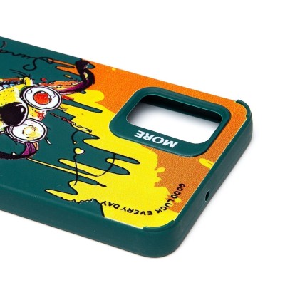 Чехол-накладка для Samsung Galaxy A51 4G (собака) (темно-зеленый) - SC335