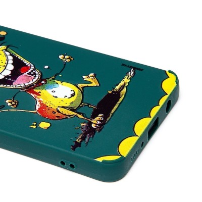 Чехол-накладка для Samsung Galaxy A51 4G (собака) (темно-зеленый) - SC335