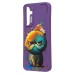 Чехол-накладка для Samsung Galaxy A54 (кот) (фиолетовый) - SC335