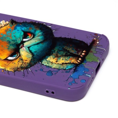 Чехол-накладка для Samsung Galaxy A54 (кот) (фиолетовый) - SC335