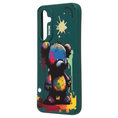 Чехол-накладка для Samsung Galaxy A54 (медведь) (темно-зеленый) - SC335 Чехол-накладка для Samsung Galaxy A54 (медведь) (темно-зеленый) - SC335