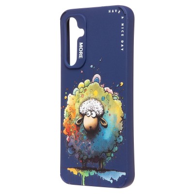 Чехол-накладка для Samsung Galaxy A54 (овечка) (темно-синий) - SC335 Чехол-накладка для Samsung Galaxy A54 (овечка) (темно-синий) - SC335