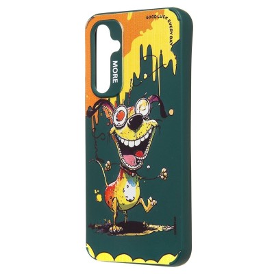 Чехол-накладка для Samsung Galaxy A54 (собака) (темно-зеленый) - SC335 Чехол-накладка для Samsung Galaxy A54 (собака) (темно-зеленый) - SC335