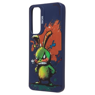 Чехол-накладка для Samsung Galaxy A55 (заяц) (темно-синий) - SC335 Чехол-накладка для Samsung Galaxy A55 (заяц) (темно-синий) - SC335