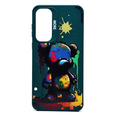 Чехол-накладка для Samsung Galaxy A55 (медведь) (темно-зеленый) - SC335