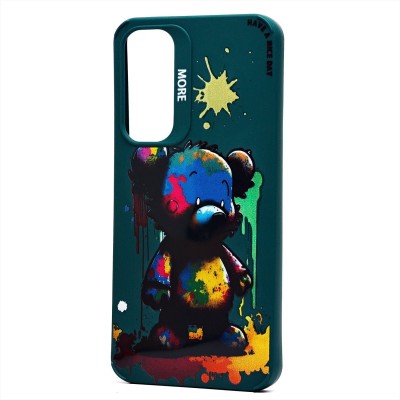 Чехол-накладка для Samsung Galaxy A55 (медведь) (темно-зеленый) - SC335 Чехол-накладка для Samsung Galaxy A55 (медведь) (темно-зеленый) - SC335