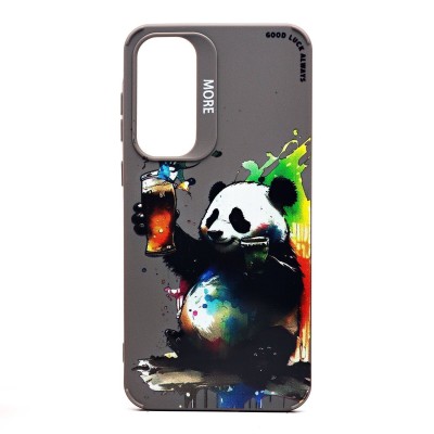 Чехол-накладка для Samsung Galaxy A55 (панда) (серый) - SC335
